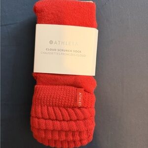 Athleta Vibrant Red Scrunch Socks